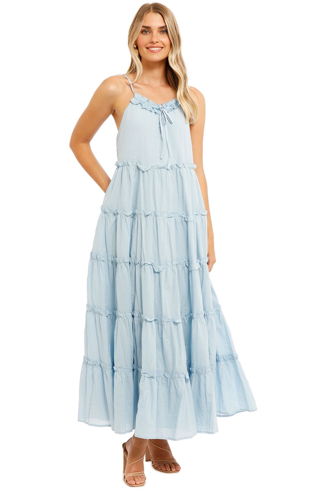 Charlie Holiday Senorita Dress Blue Maxi