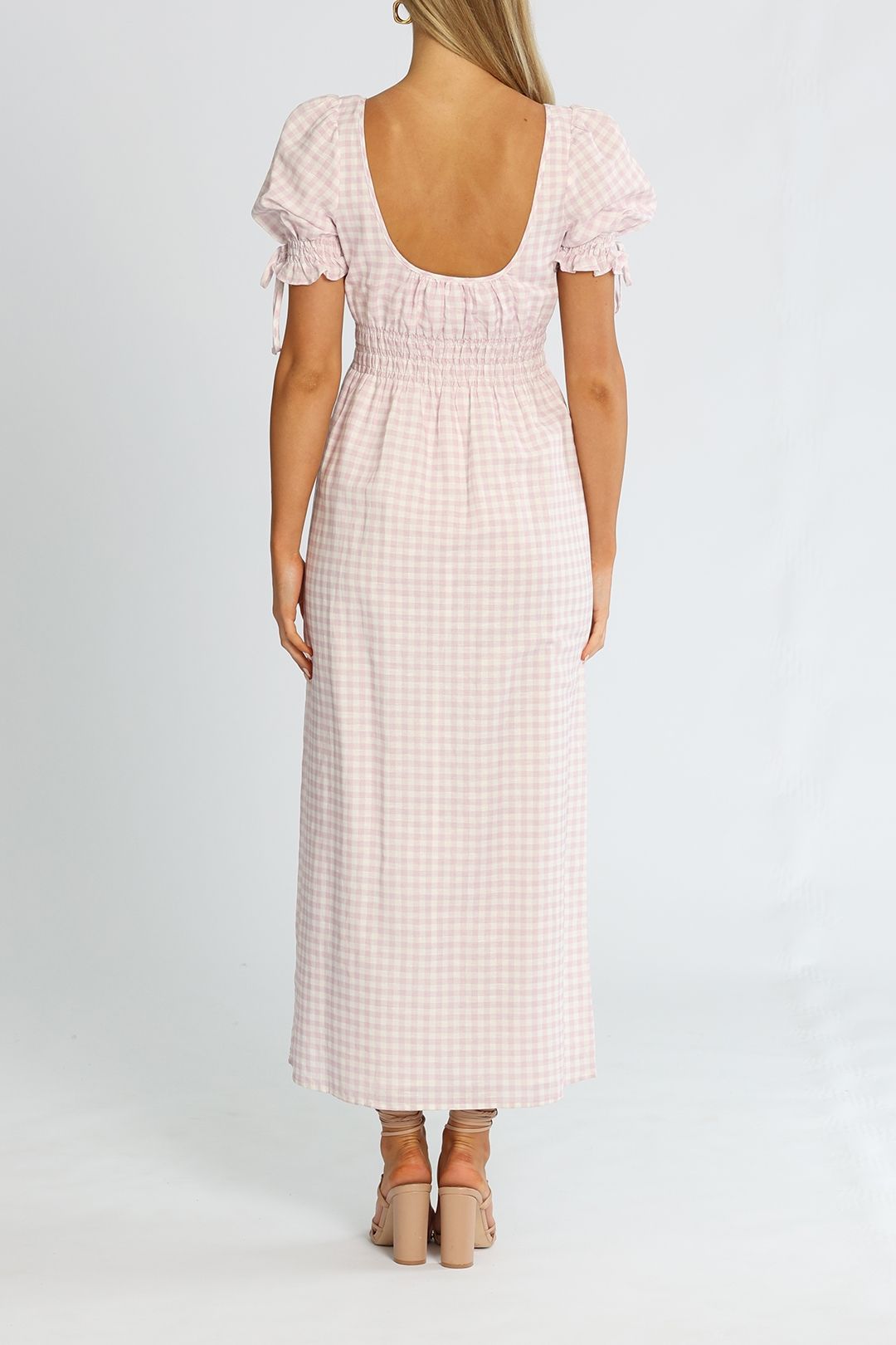 Hire The Isabella Short Sleeve Maxi Dress in Lilac Charlie Holiday GlamCorner