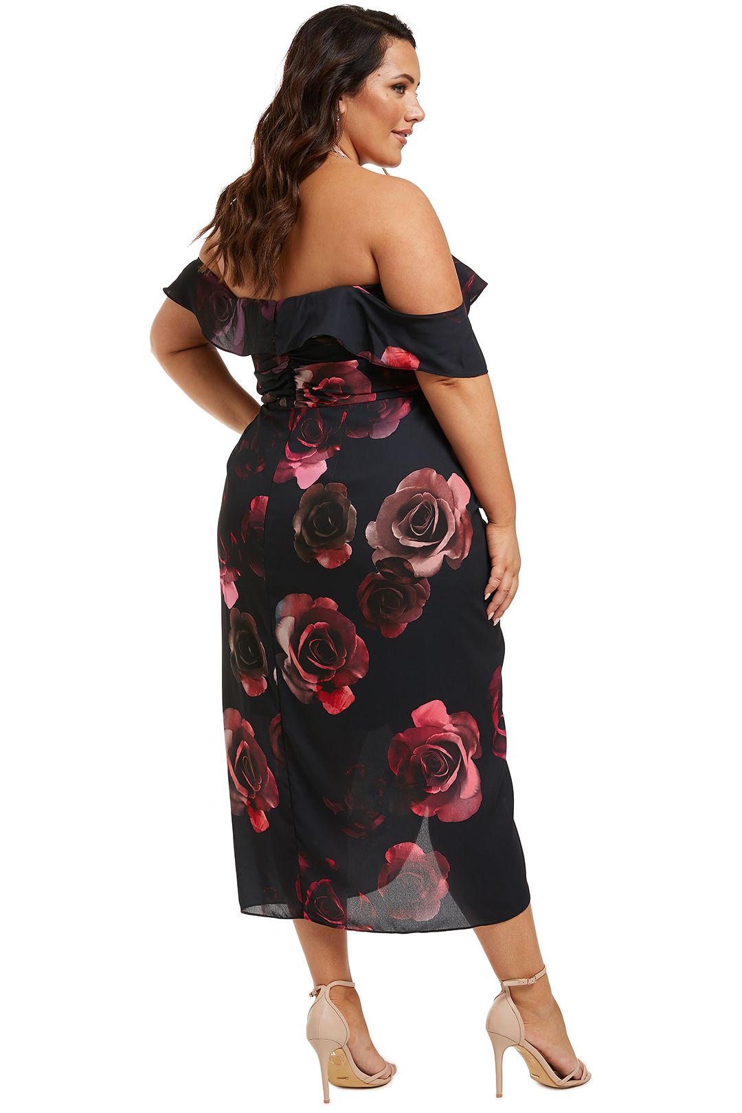 Decadent Floral Dress in Black by City Chic for Hire ...