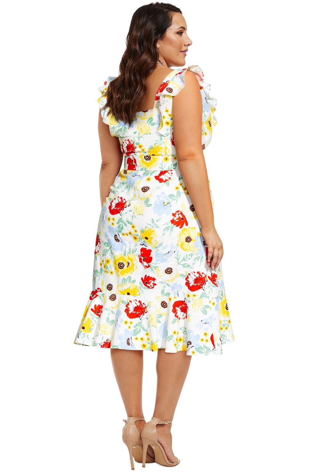 Flirty Floral Dress Ivory City Chic GlamCorner