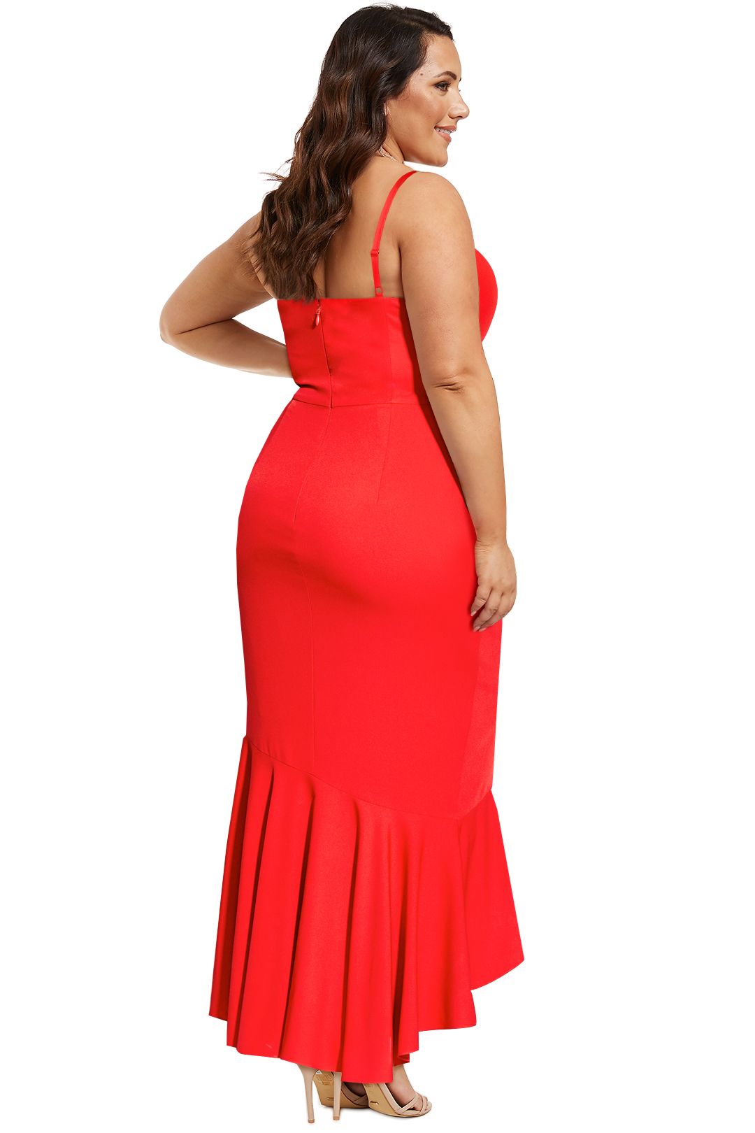 City-Chic-Ruffle-Delight-Maxi-Dress-Red-Back