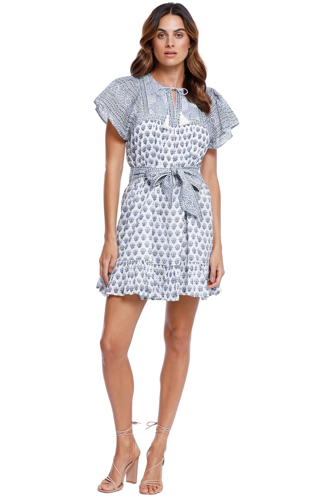 Cleobella	Leah Mini Dress Blue