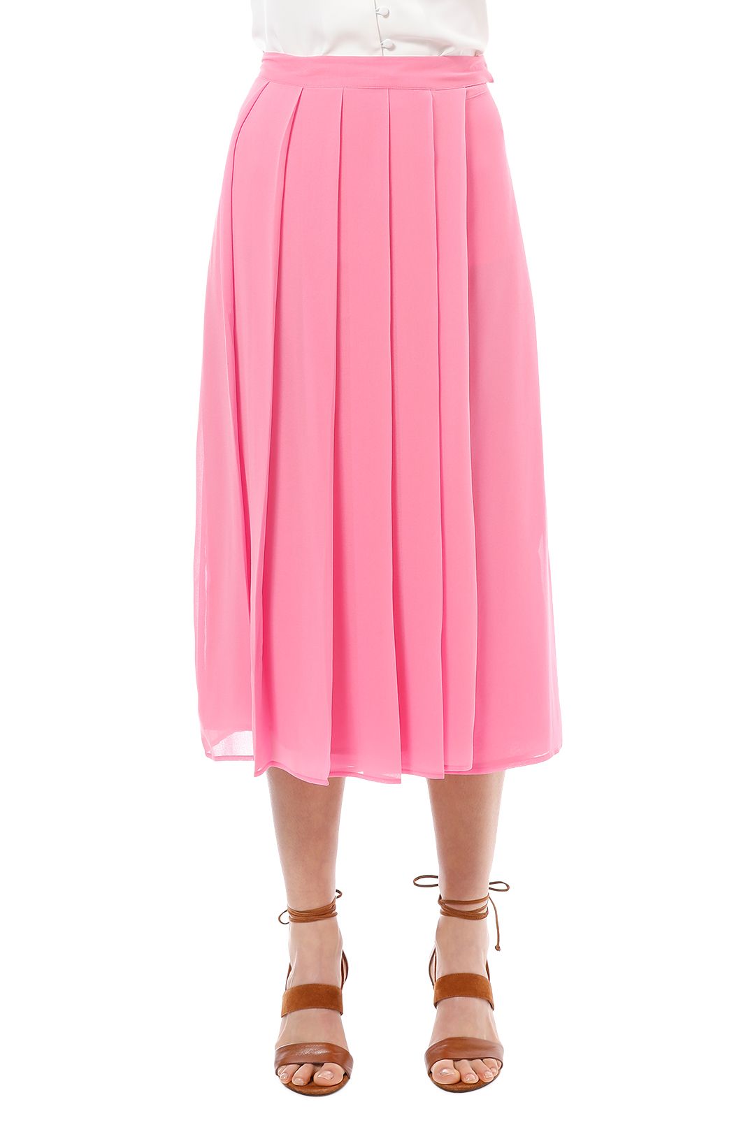 Closet London - Pleated Skirt - Pink - Close Up