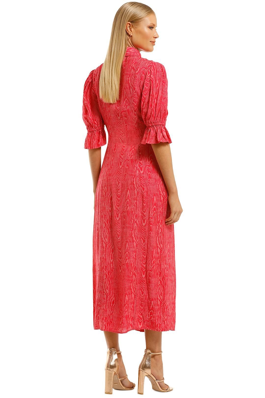 CMEO Collective Early On Dress Pink Woodgrain Midi