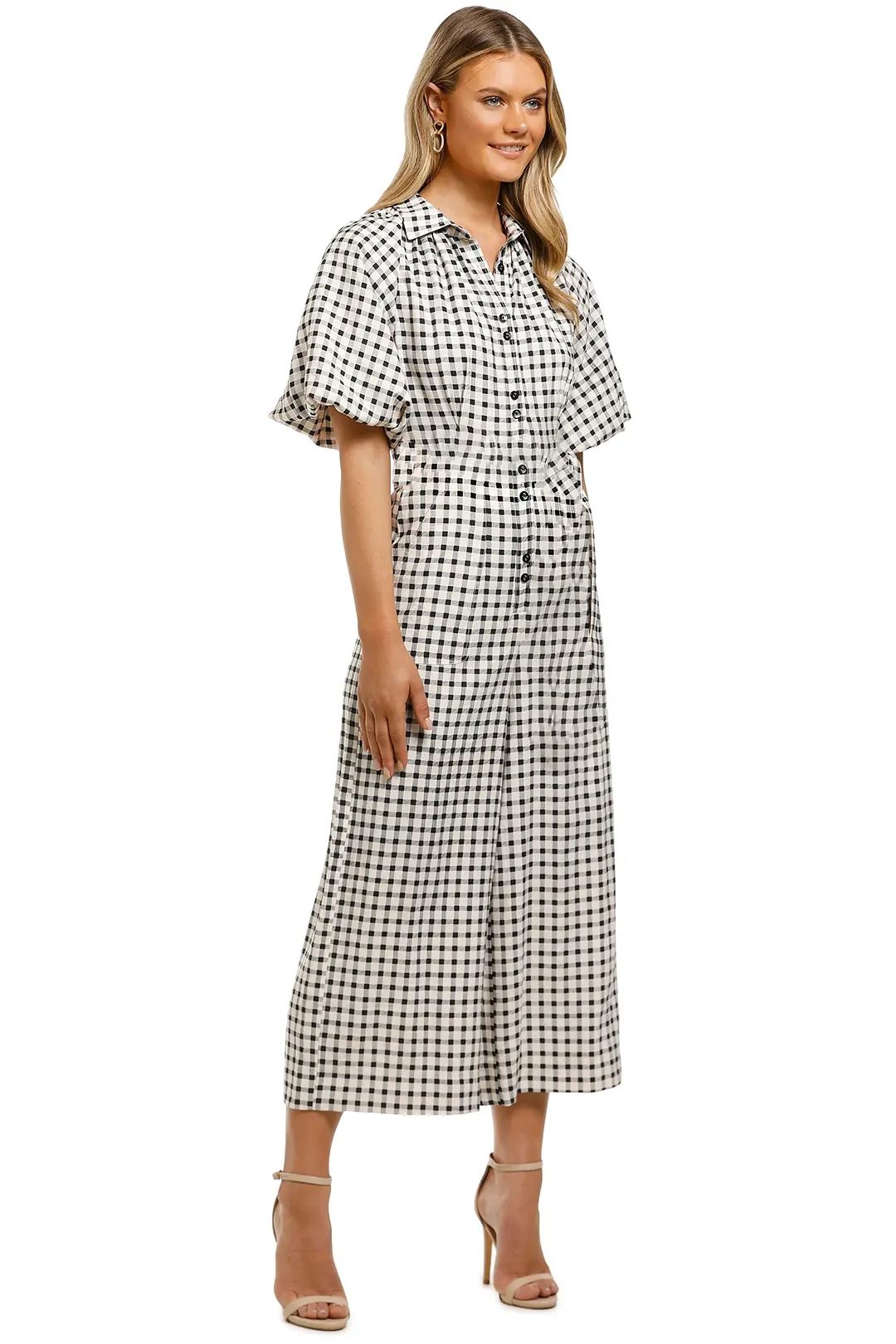 CMEO-Collective-Inhale-Jumpsuit-Cream-Black-Check-Side
