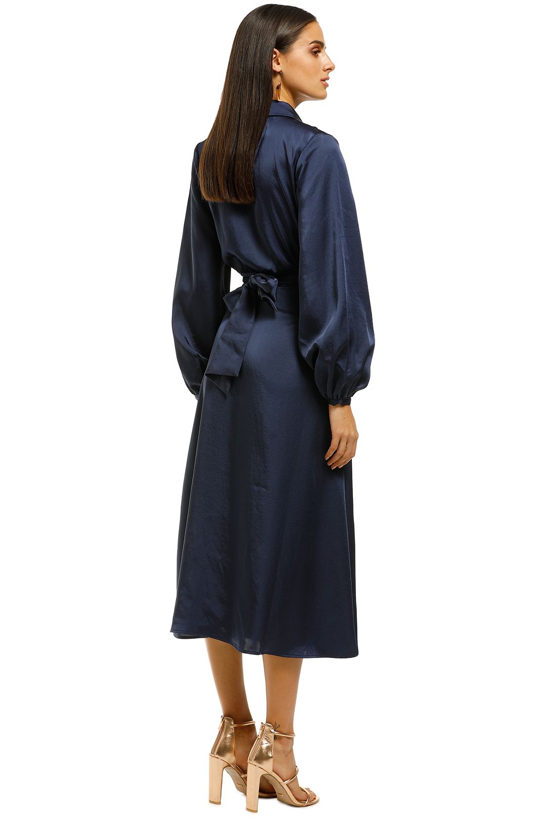 CMEO-Collective-Late-Thought-Midi-Dress-Navy-Back