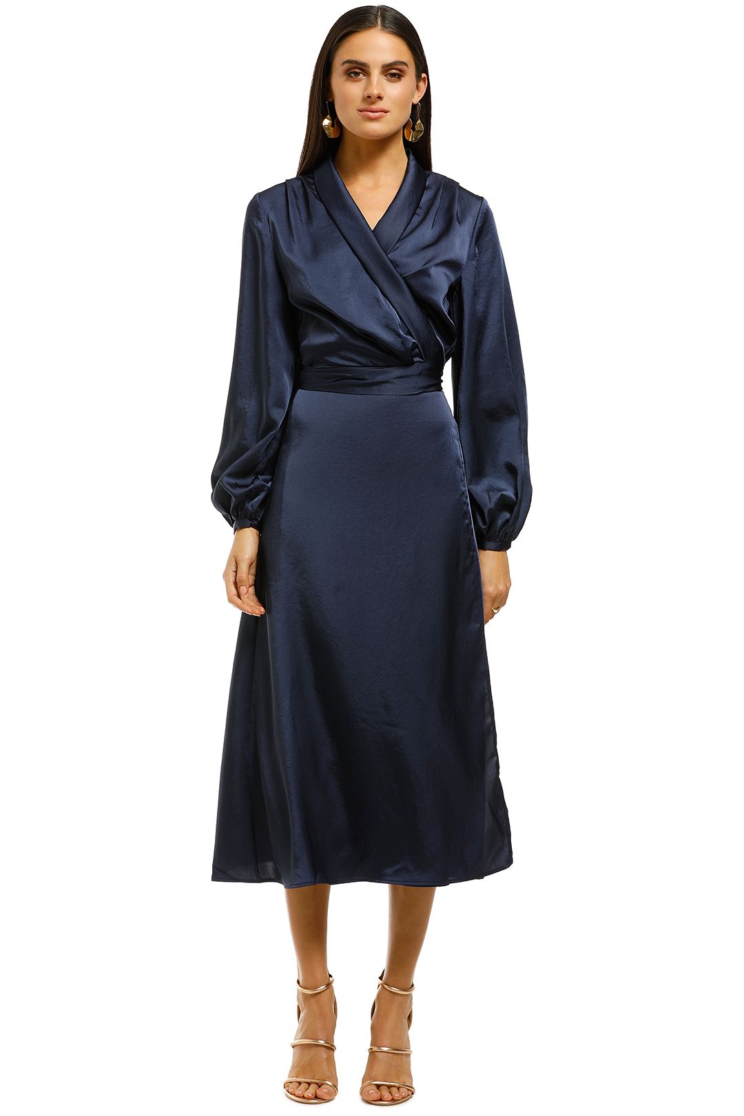 CMEO-Collective-Late-Thought-Midi-Dress-Navy-Front