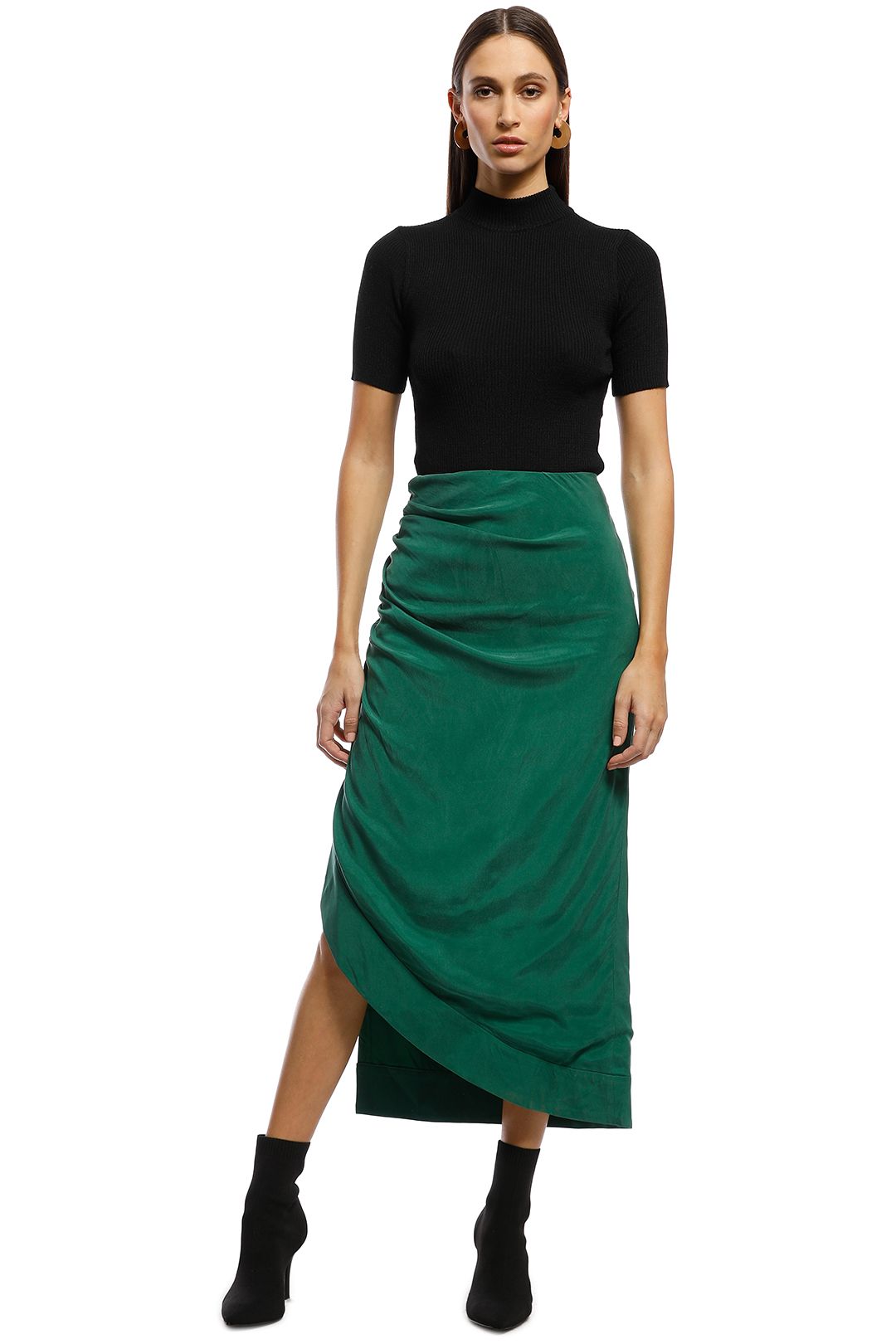 CMEO Collective - Ended Up Here Skirt - Green - Front