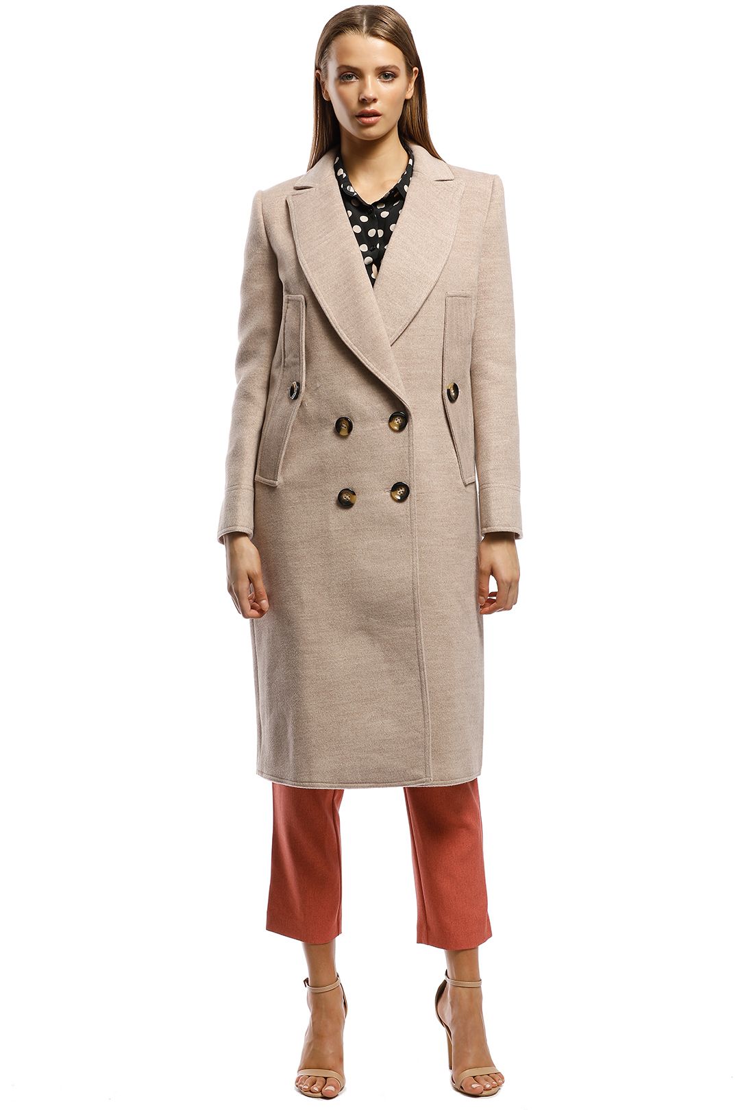 CMEO Collective - Held Up Coat - Brown - Front