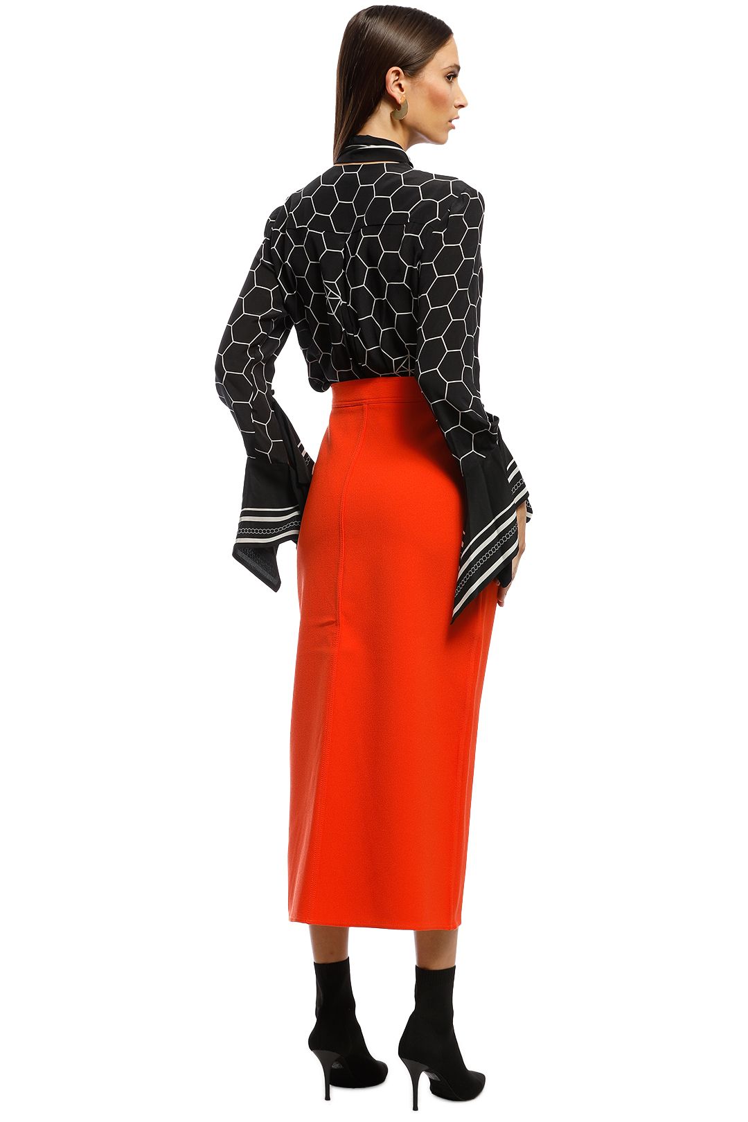 CMEO Collective - High Heart Skirt - Orange - Back