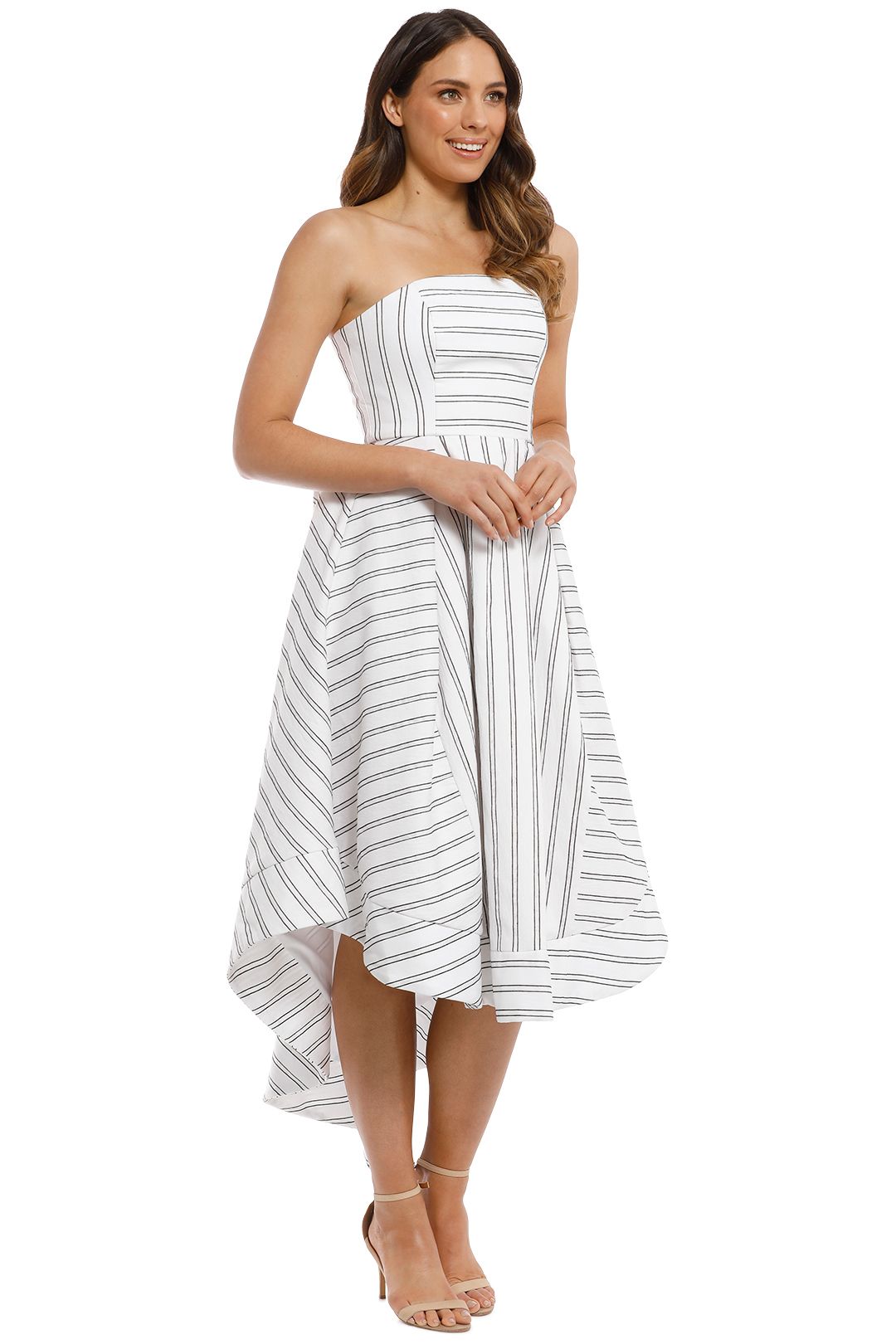 CMEO Collective - Moments Apart Gown - Ivory Stripe - 