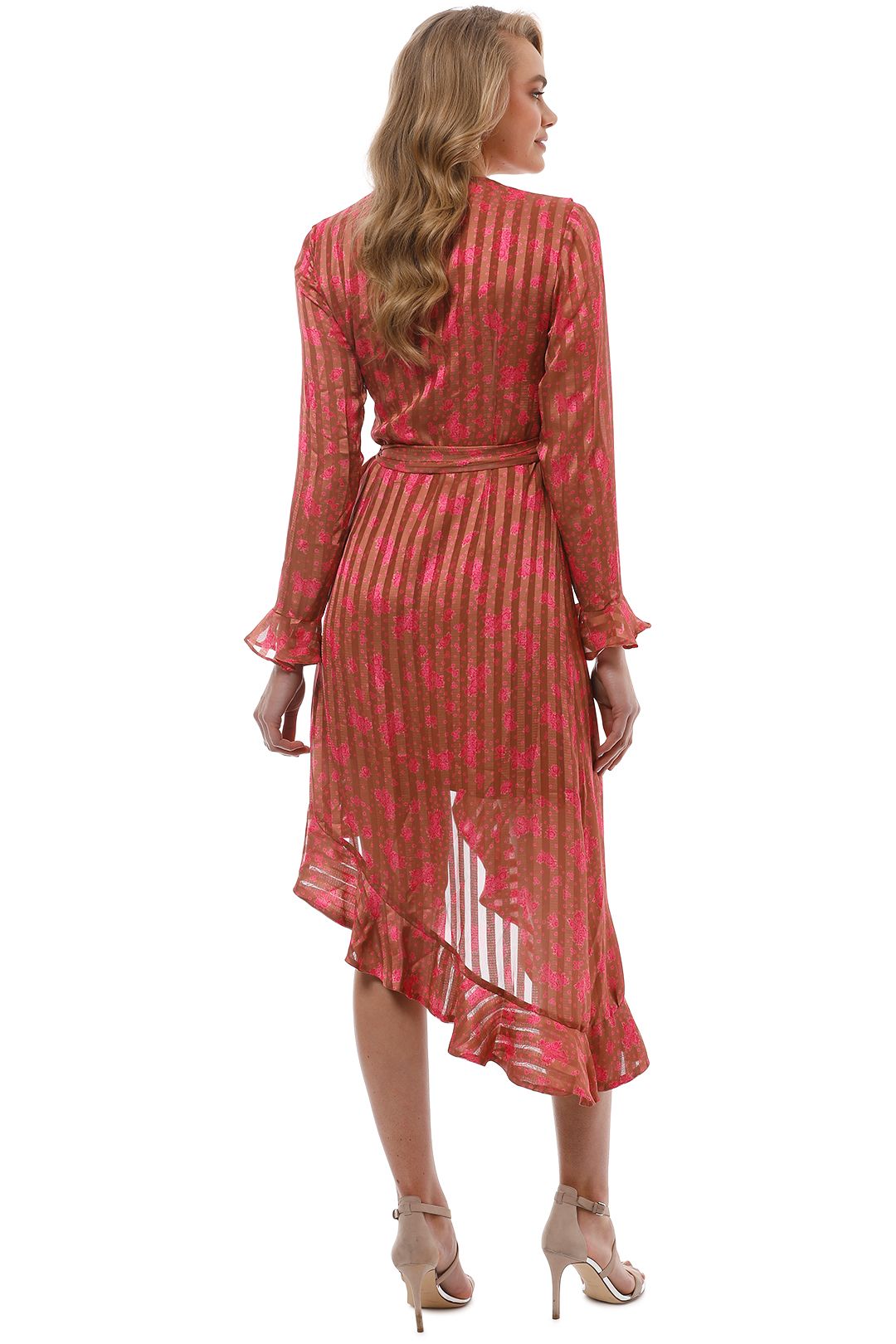 CMEO Collective - Significant Midi Dress - Copper Rose - Back
