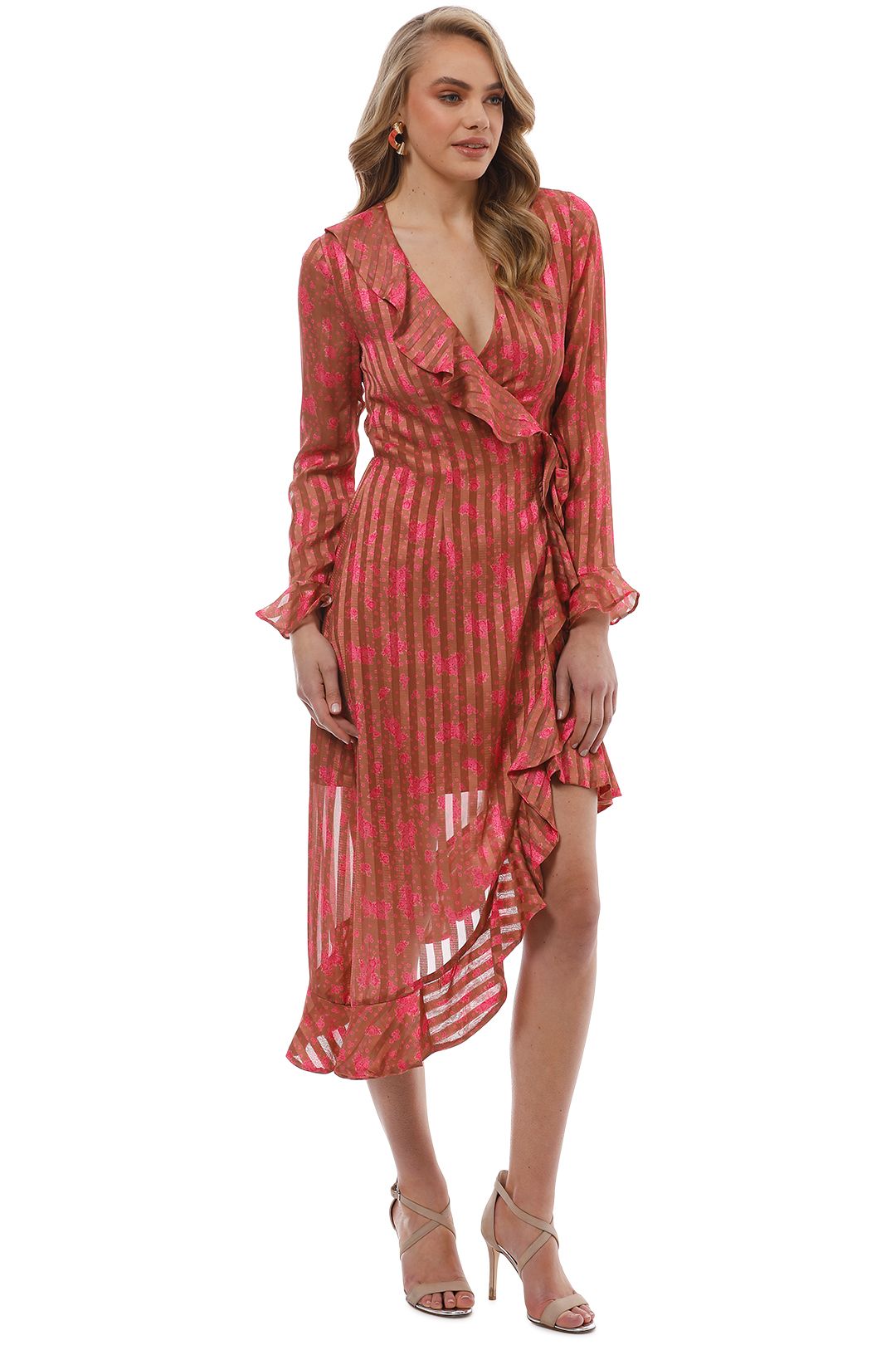 CMEO Collective - Significant Midi Dress - Copper Rose - Side