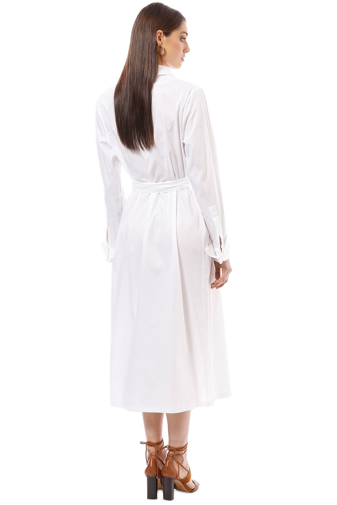 CMEO Collective - Your Type Shirt Dress - White - Back