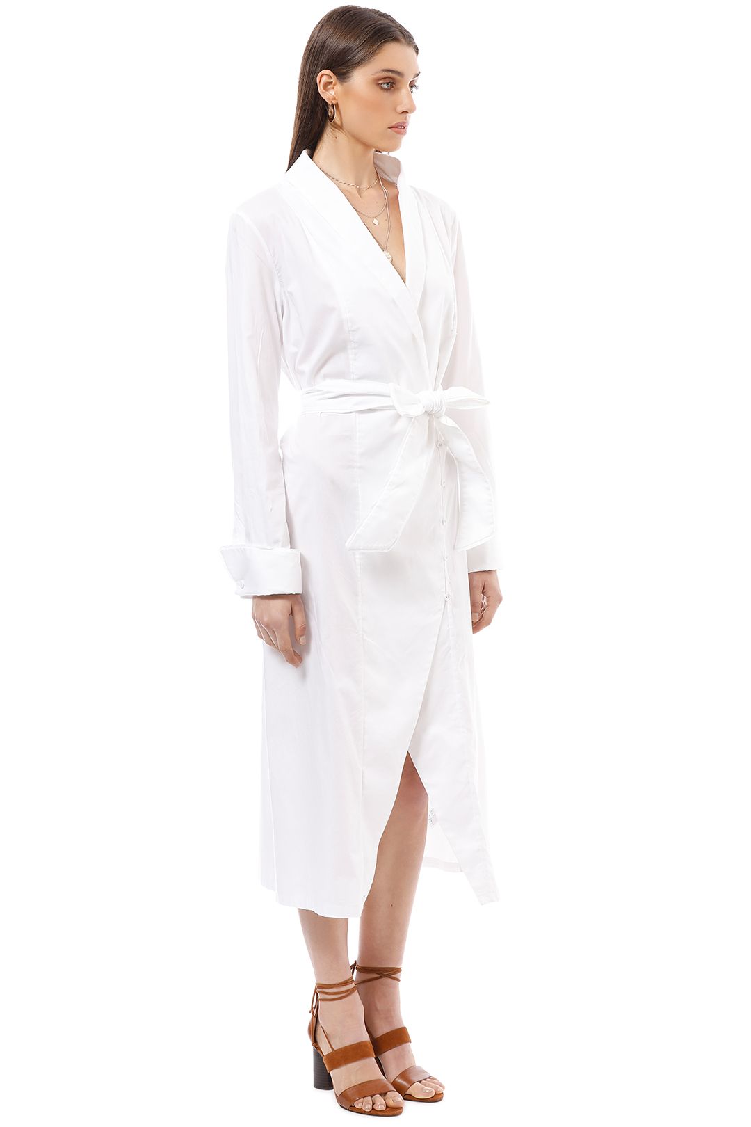 CMEO Collective - Your Type Shirt Dress - White - Side