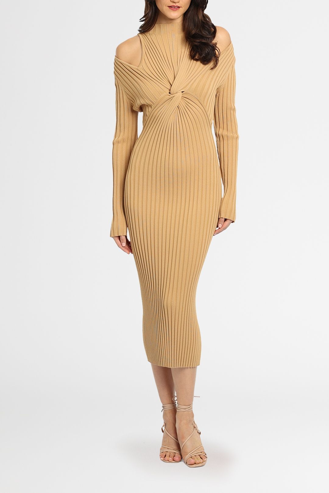 Collins Dress Beige acler bodycon