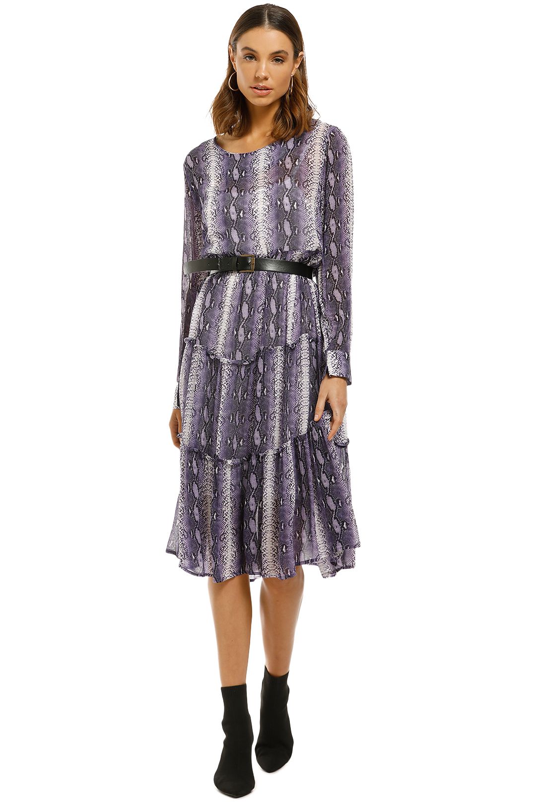 Cooper-by-Trelise-Cooper-Gathering-Together-Dress-Purple-Snake-Front