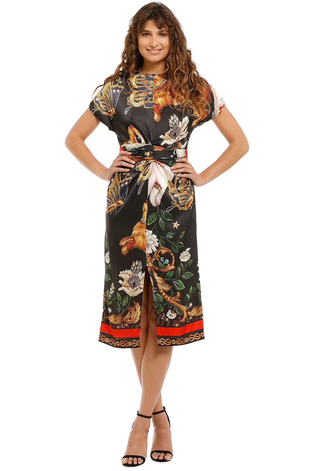 thurley vasette lace midi dress