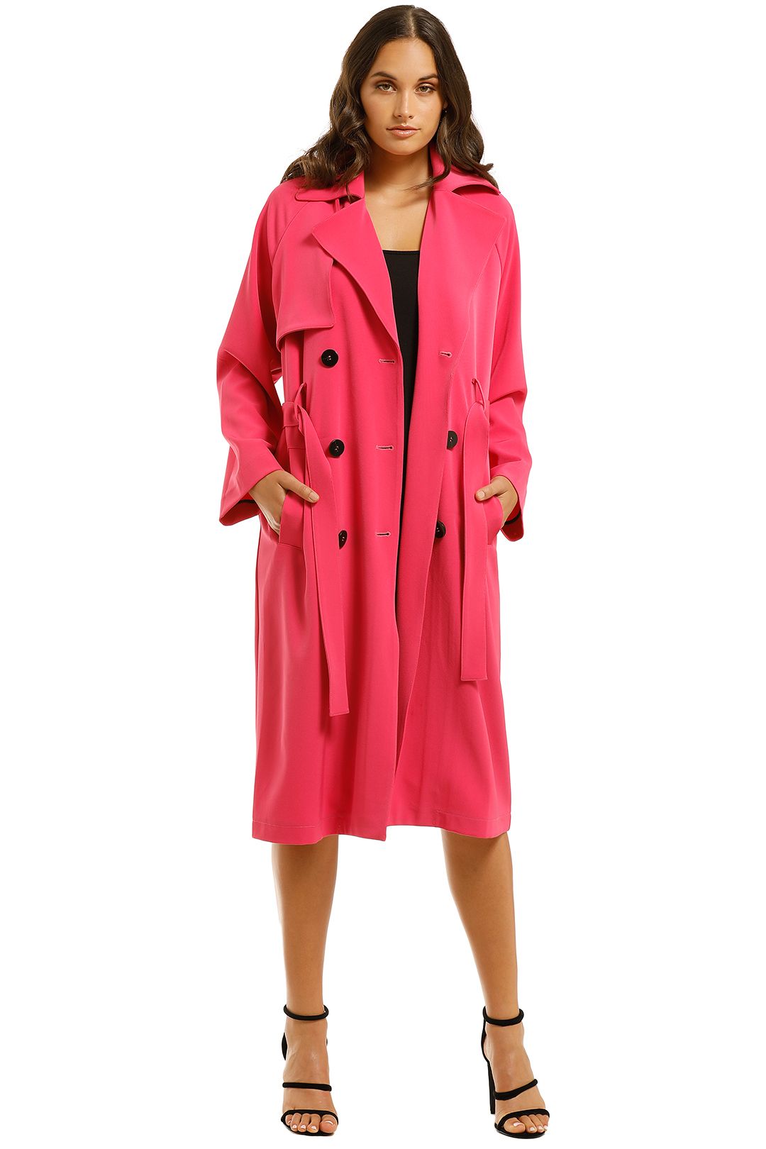 Cooper-St-Hyde-Trench-Coat-Fuchsia-Front