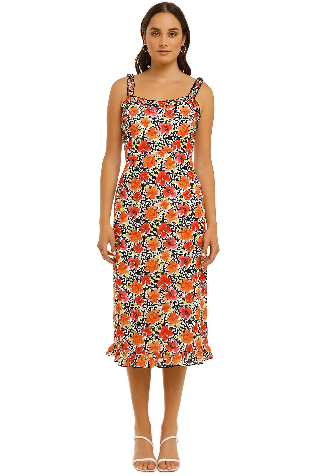 Cooper st papaya store pleated midi dress