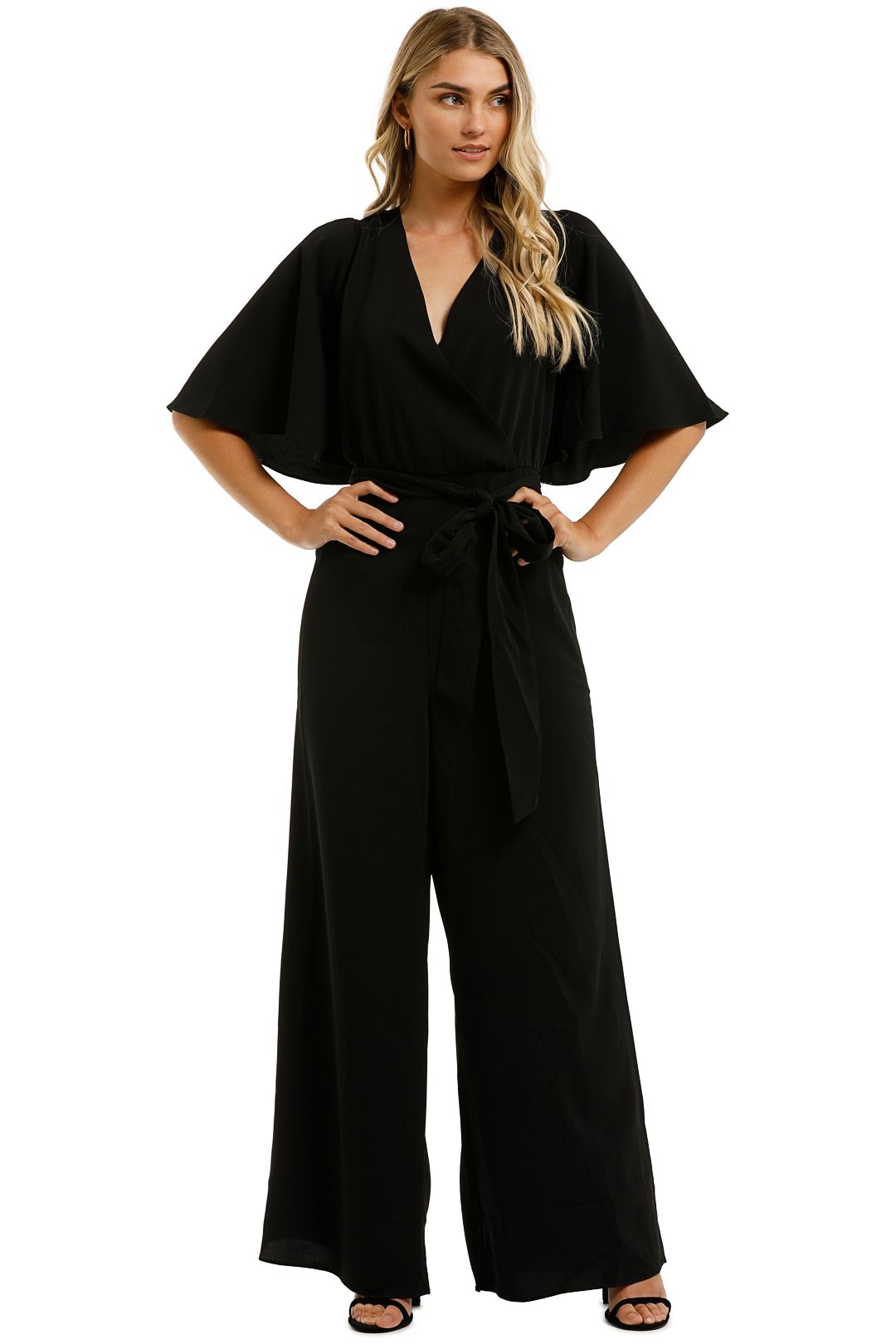 Image of Cooper St - Maeve Flutter Jumpsuit - Black