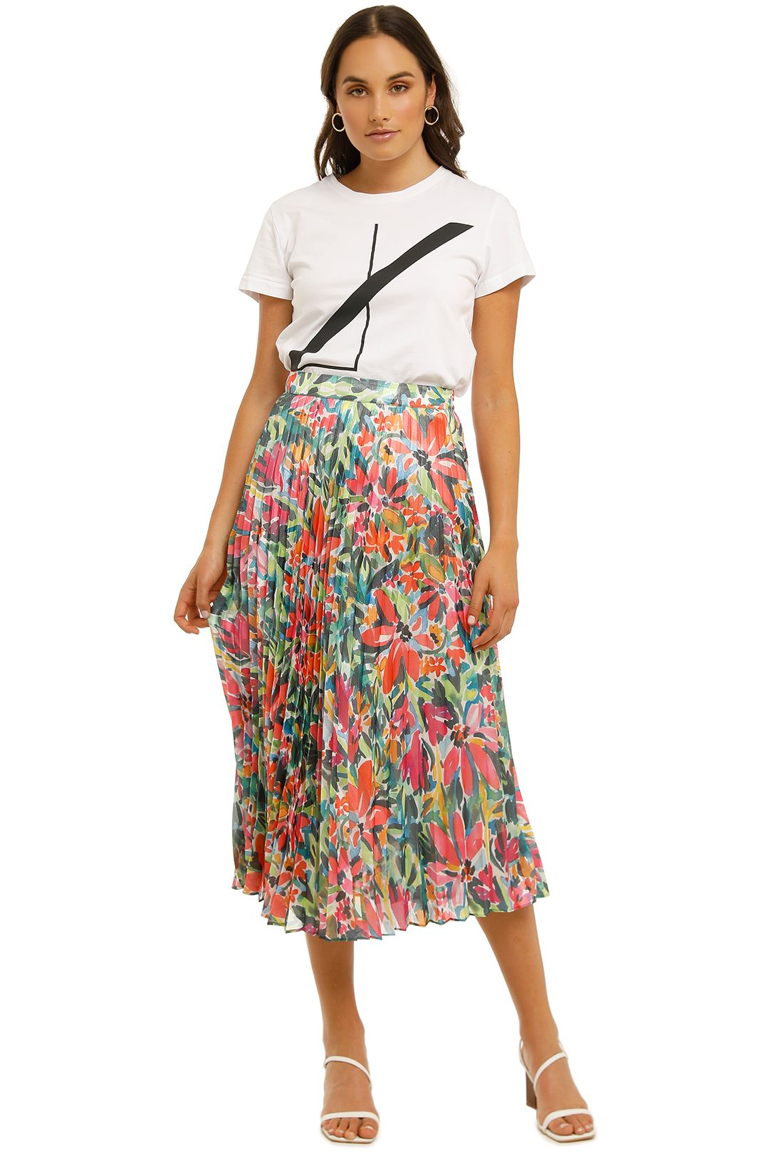 Cooper-St-Spirited-Pleated-Skirt-Print-Light-Front