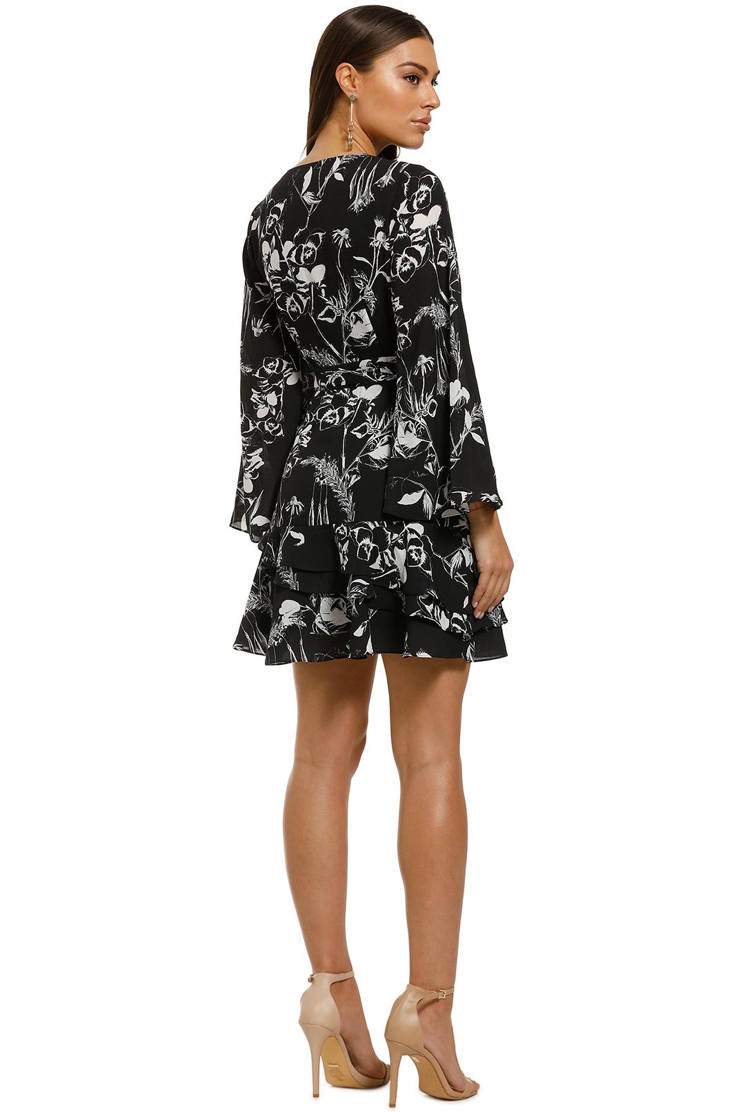 Cooper-St-Your-Own-Way-Frill-Mini-Dress-Black-Floral-Back