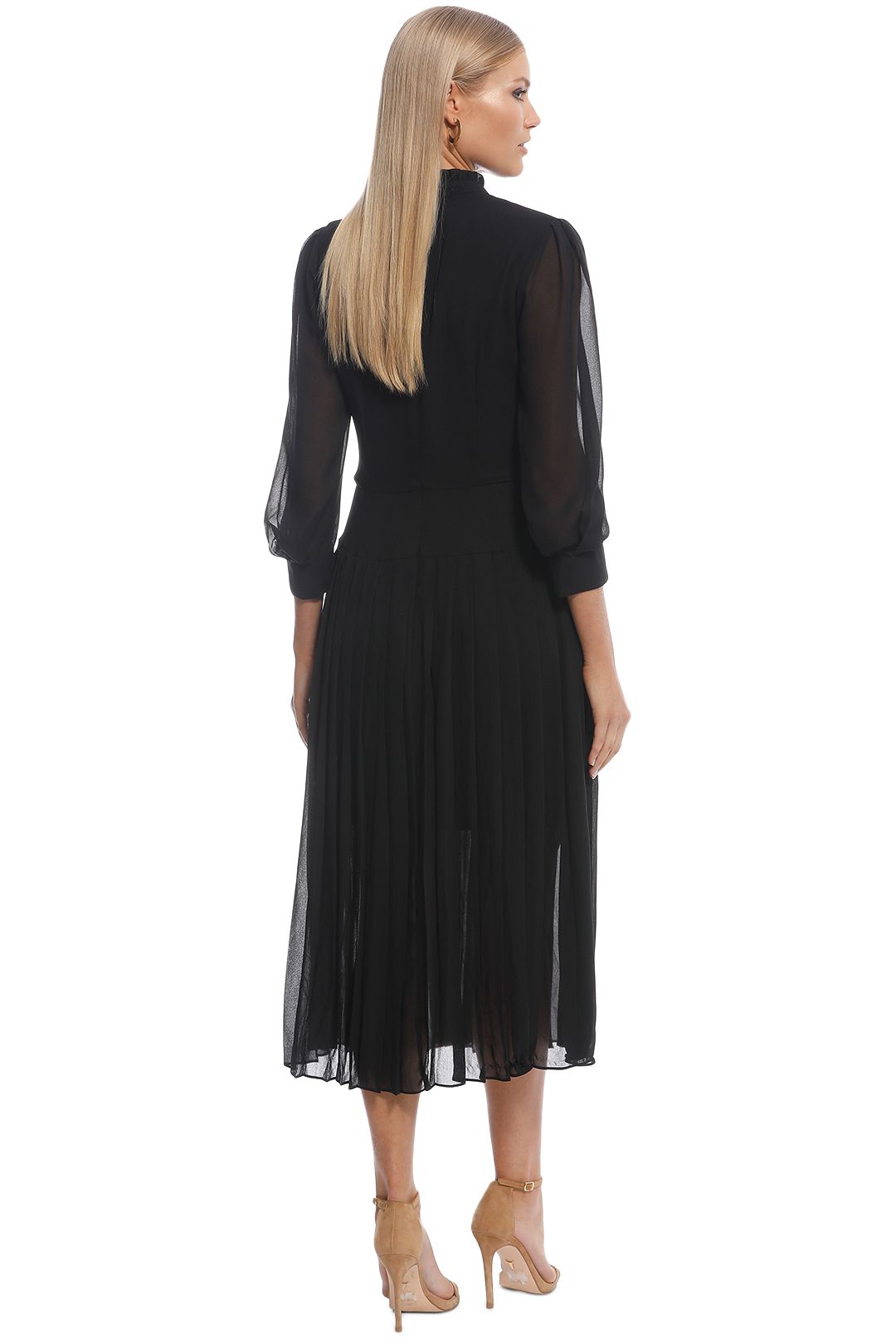 Cooper St - Is This Love Long Sleeve Midi Dress - Black - Back