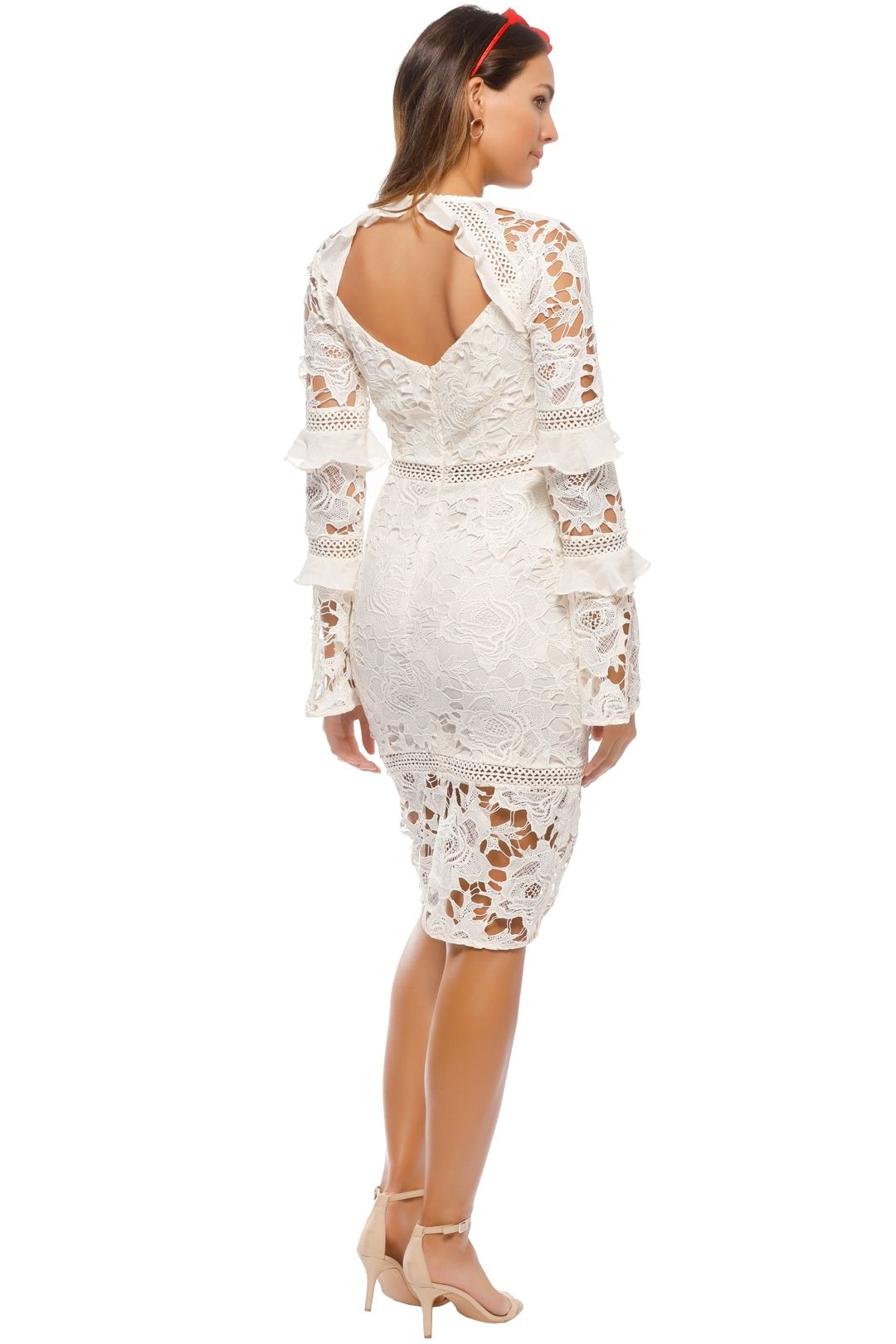 Cooper St - Lustrous Lace Long Sleeve - Ivory - Back