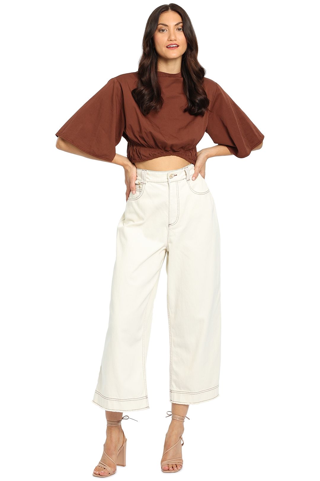 Coppola Top in Brown Camilla and Marc flare