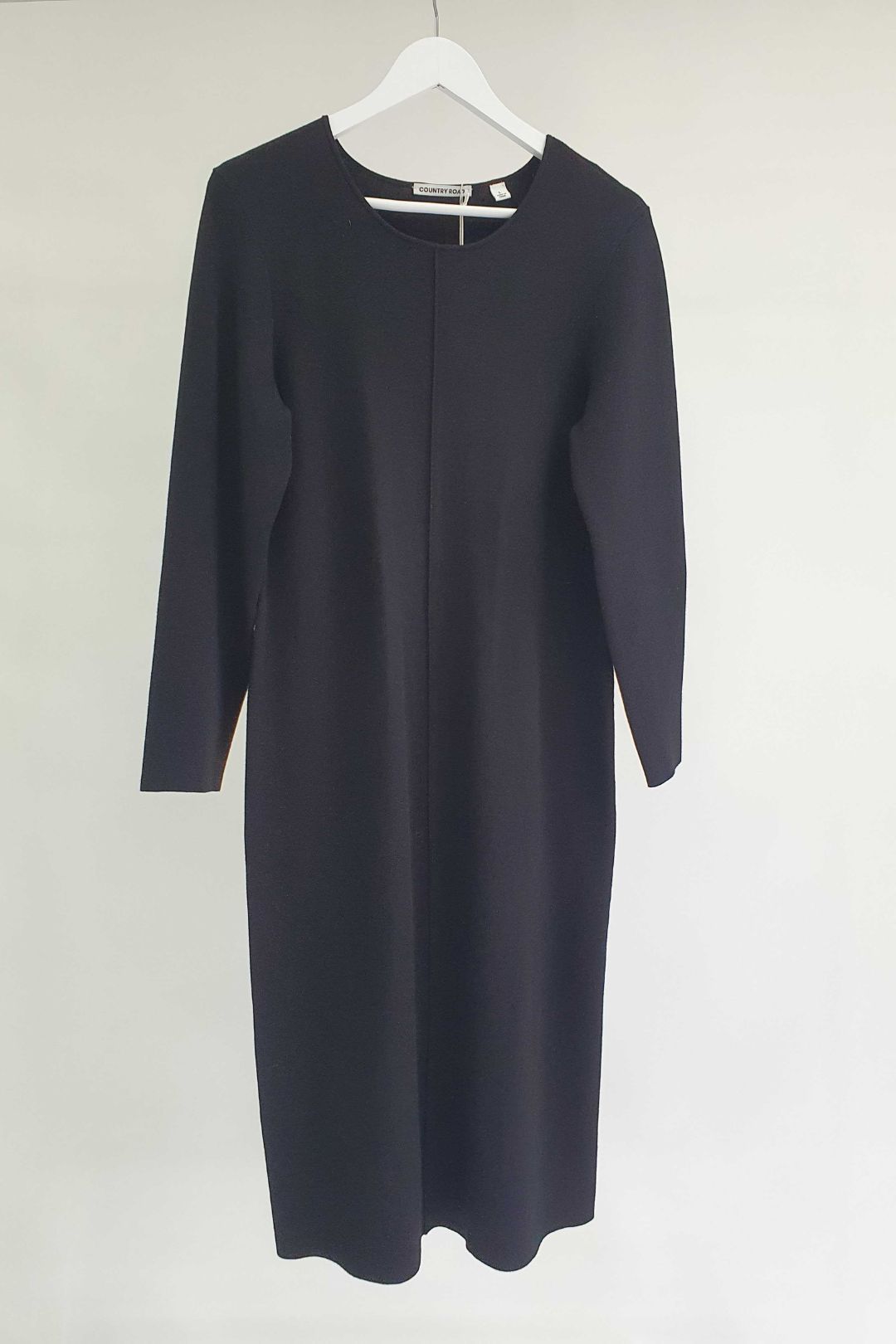 Country Road Black Knitted Midi Dress