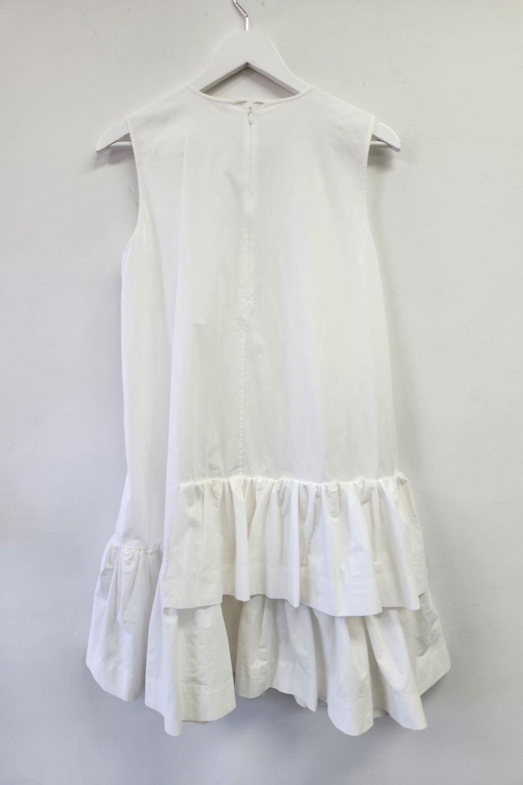 Buy White Ruffle Shift Dress | COS | GlamCorner