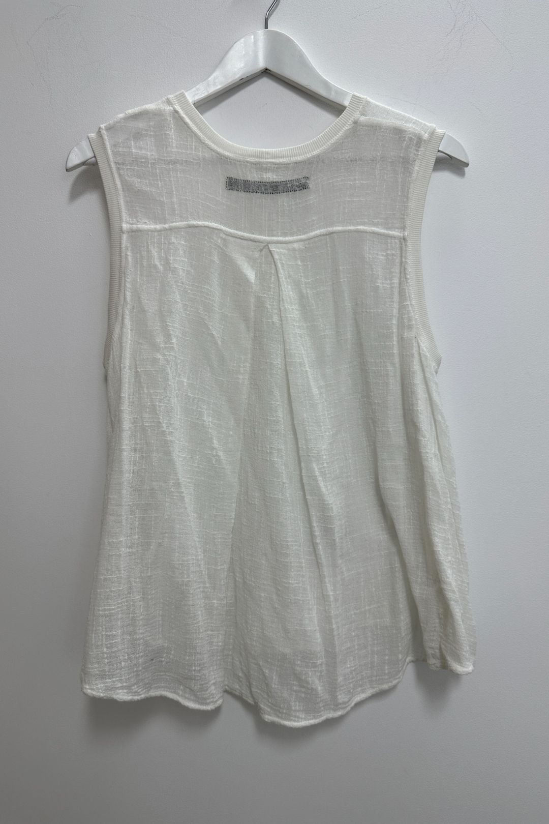Cotton Knit Tank in White