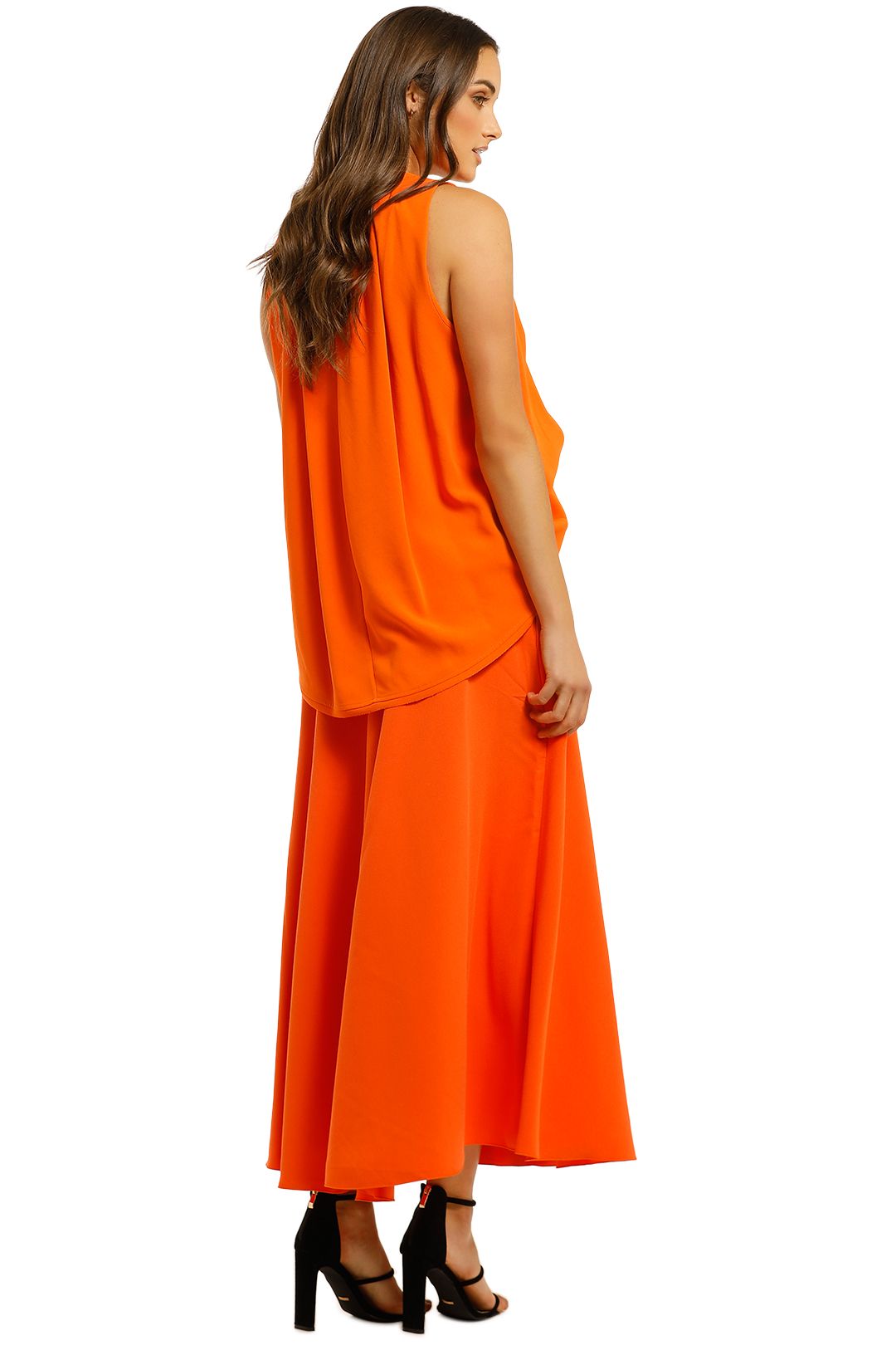 Knitted Waistband Skirt in Orange by Country Road for Rent GlamCorner