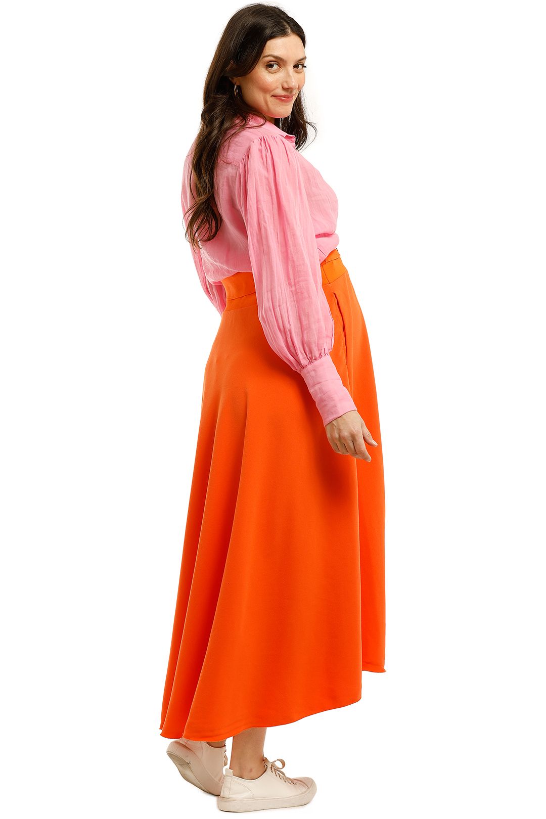 Knitted Waistband Skirt in Orange by Country Road for Rent GlamCorner