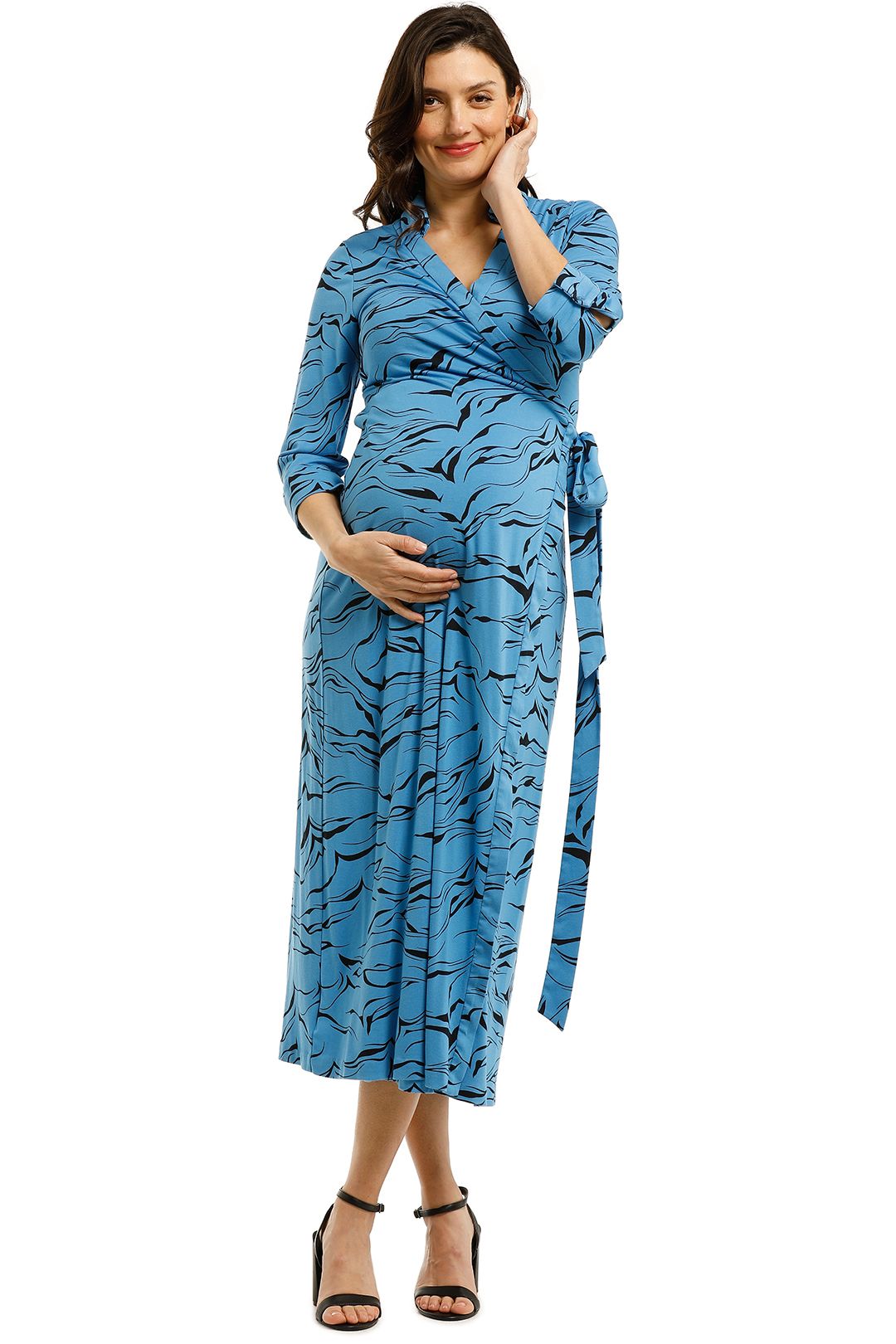 Country-Road-Print-Wrap-Jersey-Dress-Azure-Front