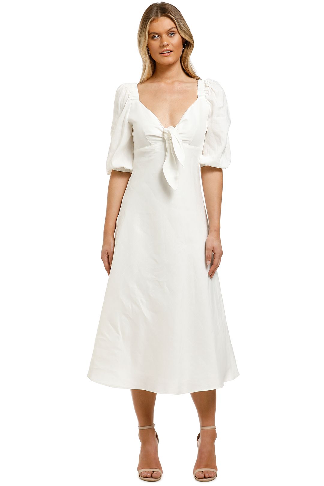 country road white linen dress