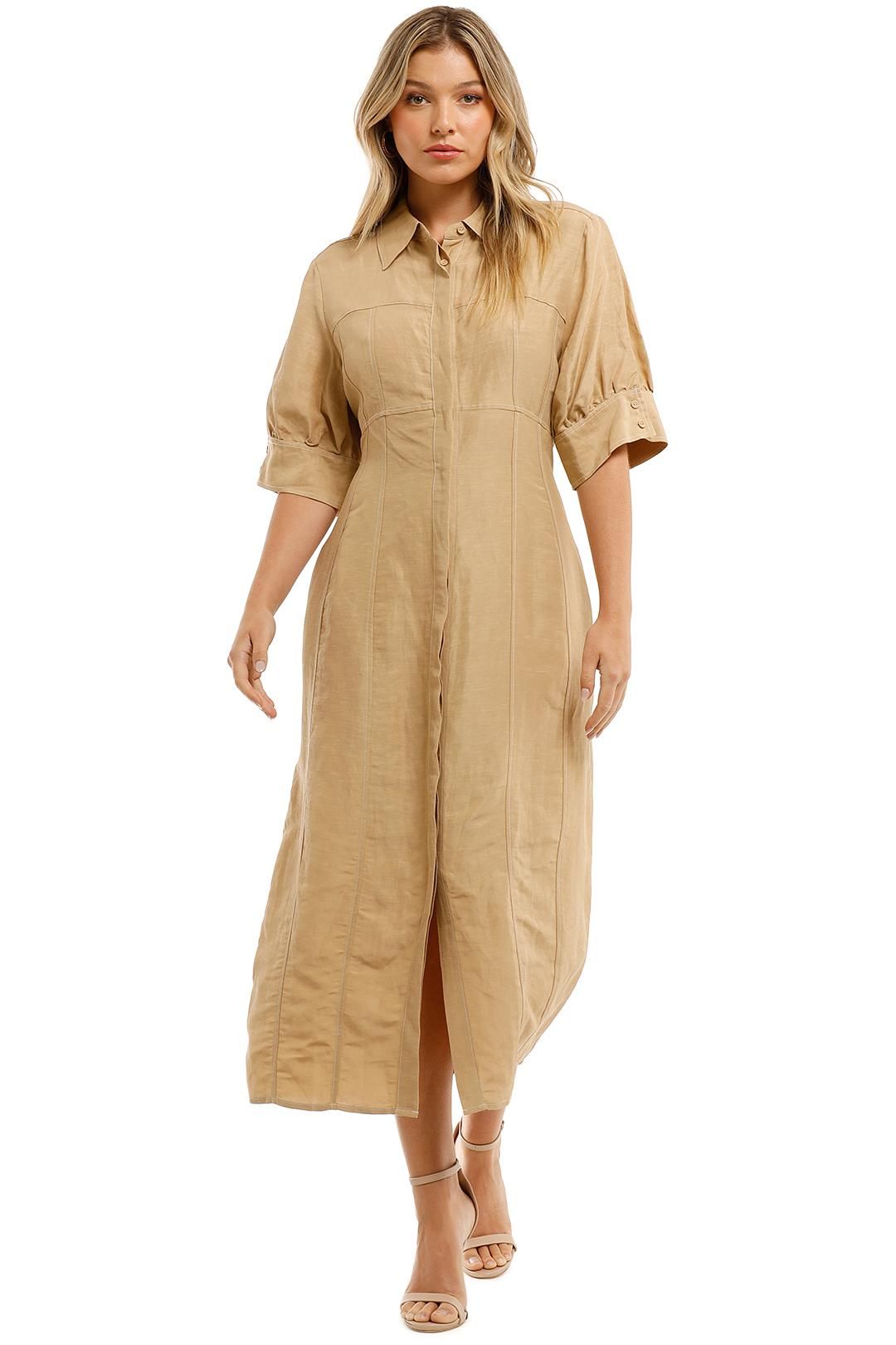 Country Road Button Through Midi Shirt Dress