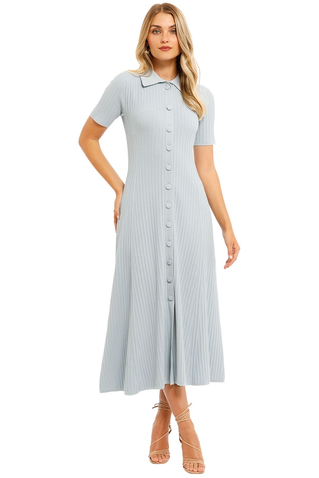 Country Road Button Thru Knit Dress