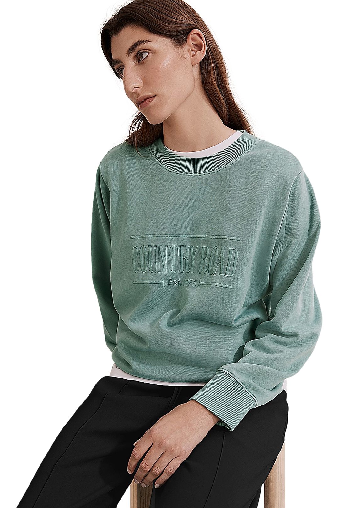 Country Road Heritage Sweat Petrol 