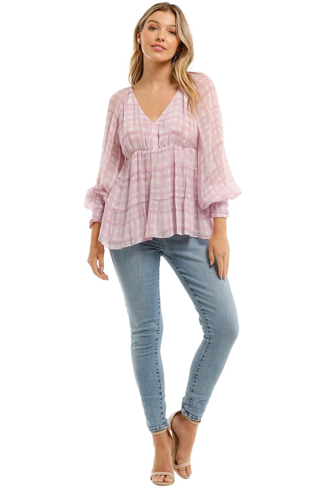 Print Soft Tiered Blouse by Country 