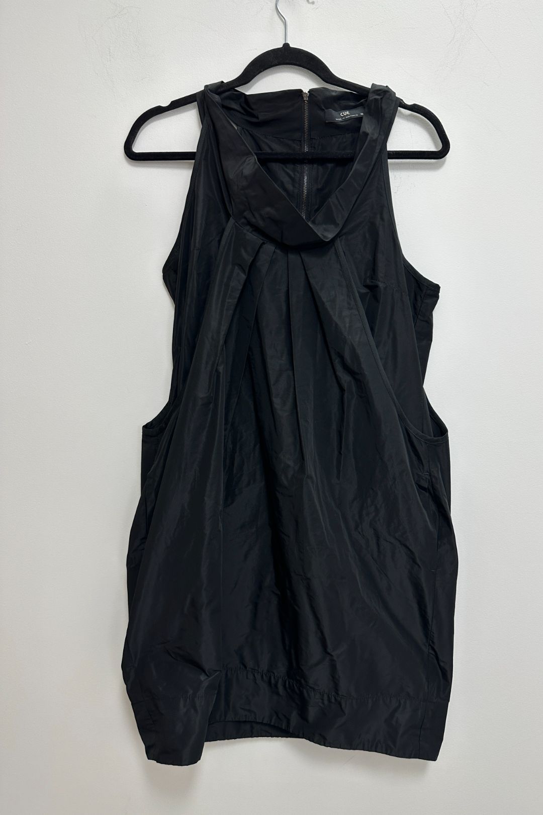 Cue Black Memory Drape Neck Dress