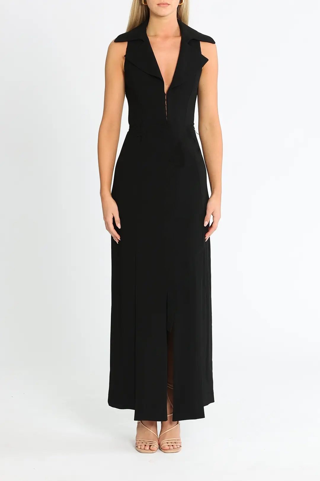 Cue Collared Maxi Dress Black