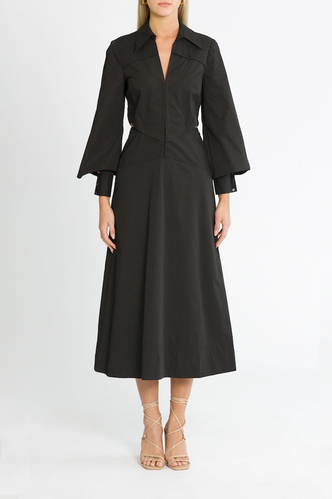 Cue Cotton Cut Out Shirt Dress