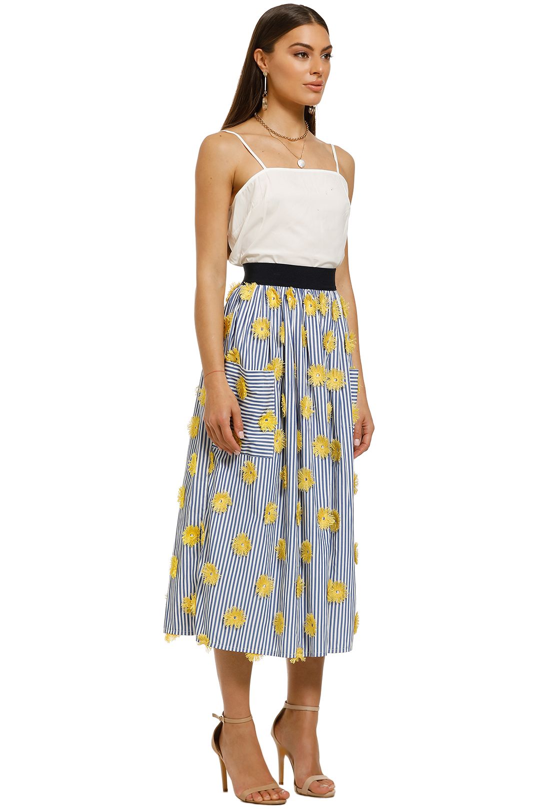 Full Sun Skirt in Stripes by Curate by Trelise Cooper for Rent | GlamCorner