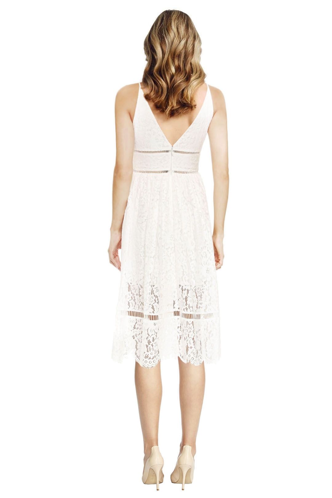 Cynthia Rowley – Lace Midi Dress - White - Back