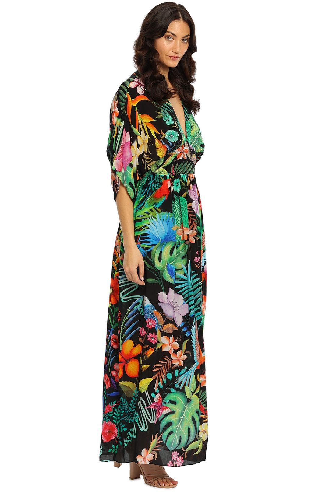 Czarina A Night In Rio Maxi Dress Tropical Print