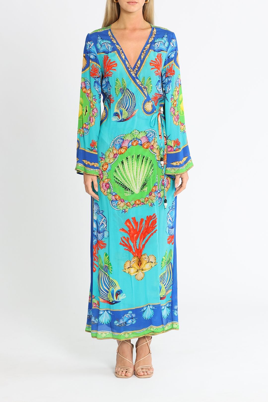 Czarina Deep In The Ocean Wrap Dress