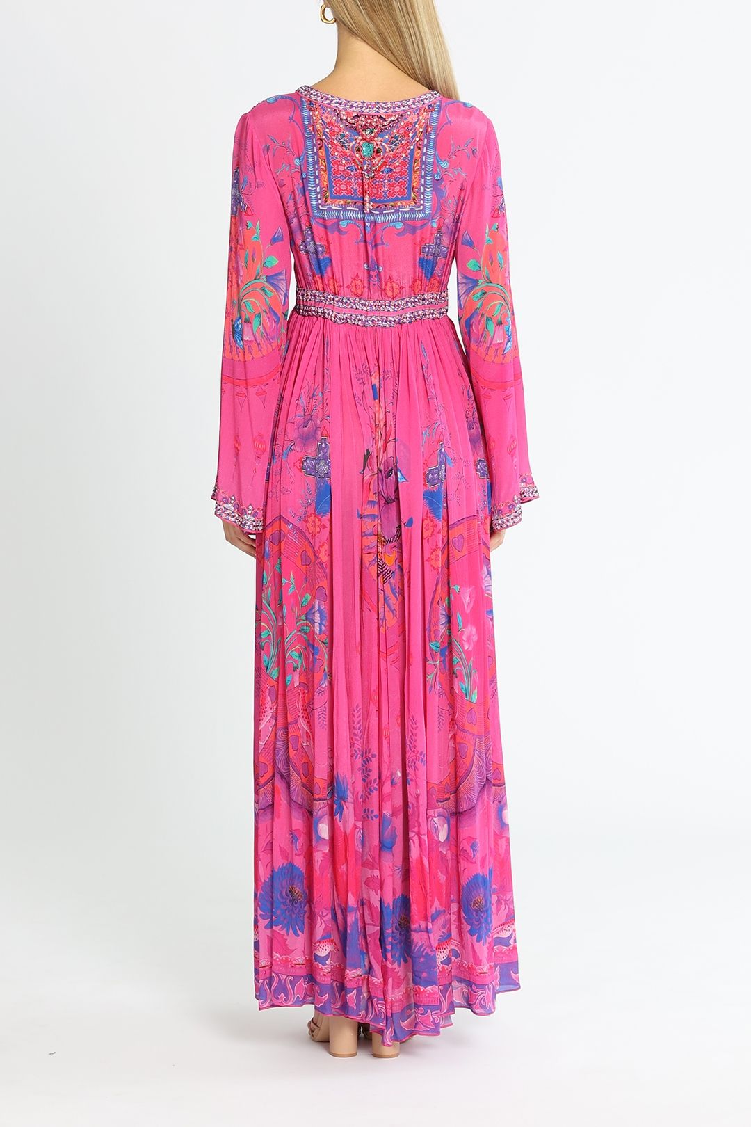 Czarina Pink Feeling Maxi Dress Long Sleeves