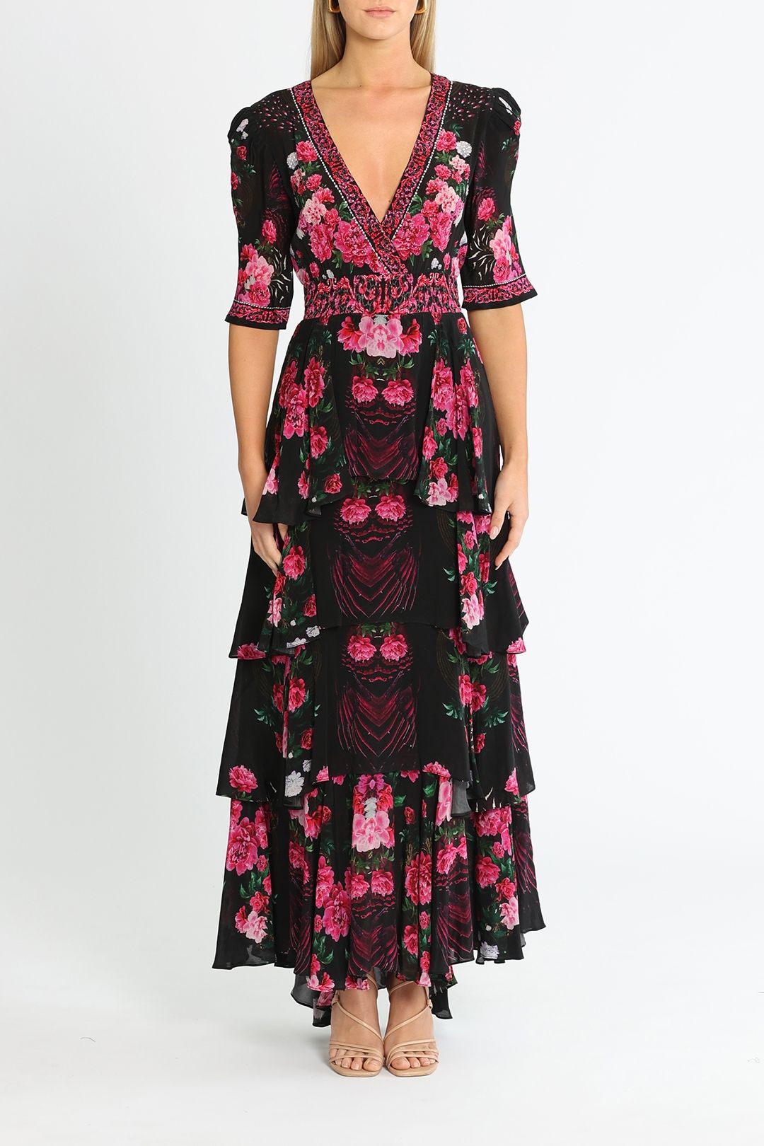 Czarina Romantic Flower Maxi Dress